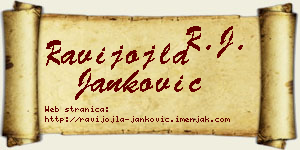Ravijojla Janković vizit kartica